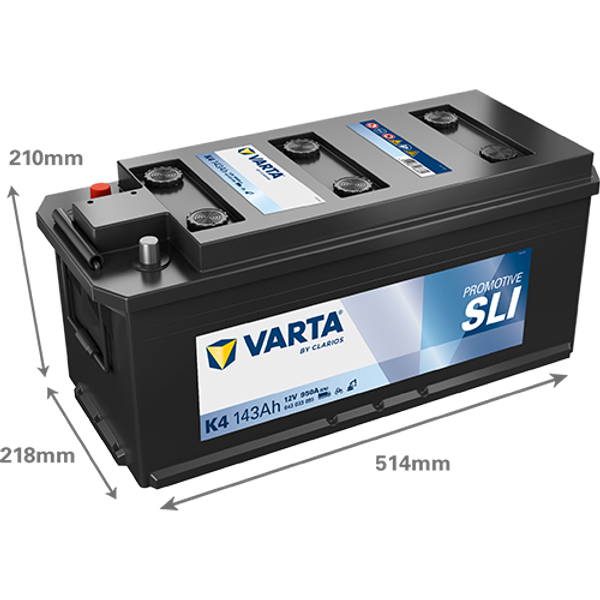 Varta ProMotive SLI K4 / 643 033 095 accu (12V, 143Ah, 950A) AVA00720 - 2