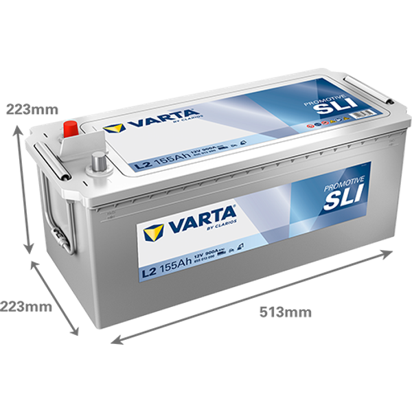 Varta ProMotive SLI L2 / 655 013 090 accu (12V, 155Ah, 900A)  AVA00295 - 2