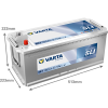 Varta ProMotive SLI M7 / 680 033 110 accu (12V, 180Ah, 1100A)  AVA00303 - 2