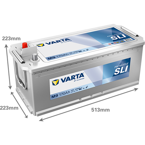 Varta ProMotive SLI M9 / 670 104 100 accu (12V, 170Ah, 1000A) AVA00723 - 2