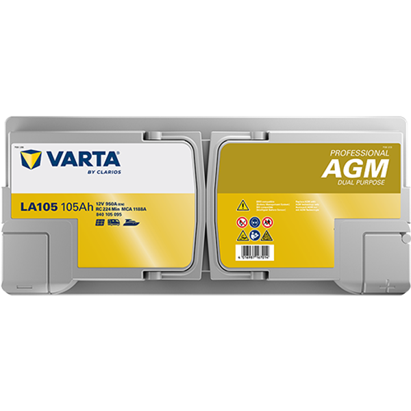 Varta Professional AGM Dual Purpose LA105 / 840 105 095 accu (12V, 105Ah, 950A)  AVA00247 - 4
