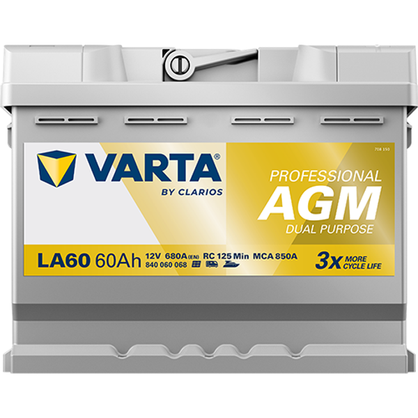 Varta Professional AGM Dual Purpose LA60 / 840 060 068 accu (12V, 60Ah, 680A)  AVA00250 - 3