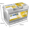 Varta Professional AGM Dual Purpose LA70 / 840 070 076 accu (12V, 70Ah. 760A)  AVA00248 - 2