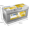 Varta Professional AGM Dual Purpose LA95 / 840 095 085 accu (12V, 95Ah, 850A)  AVA00249 - 2
