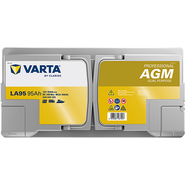 Varta Professional AGM Dual Purpose LA95 / 840 095 085 accu (12V, 95Ah, 850A)  AVA00249 - 4