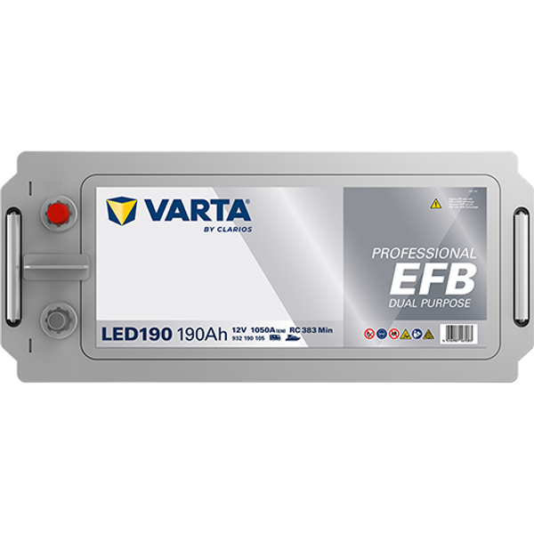 Varta Professional EFB Dual Purpose LED190 / 930 190 105 accu (12V, 190Ah, 1050A)  AVA00326 - 3