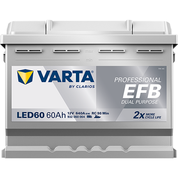 Varta Professional EFB Dual Purpose LED60 / 930 060 068 accu (12V, 60Ah, 640A)  AVA00327 - 3