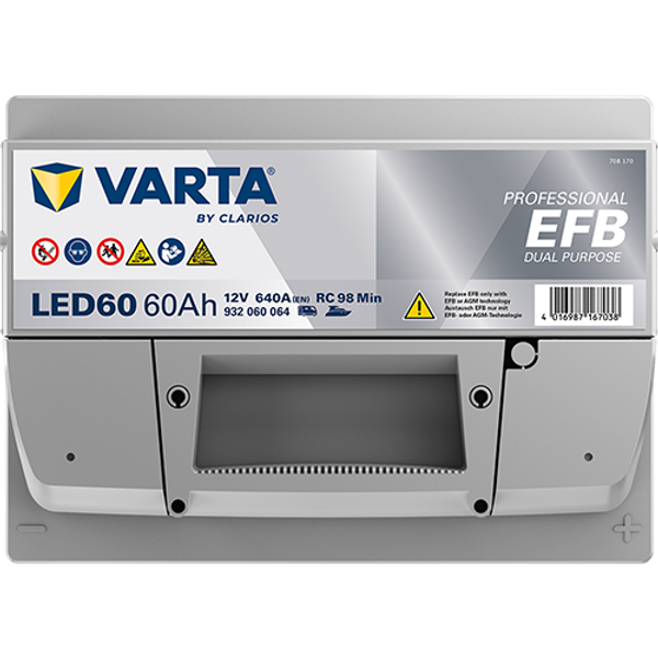 Varta Professional EFB Dual Purpose LED60 / 930 060 068 accu (12V, 60Ah, 640A)  AVA00327 - 4