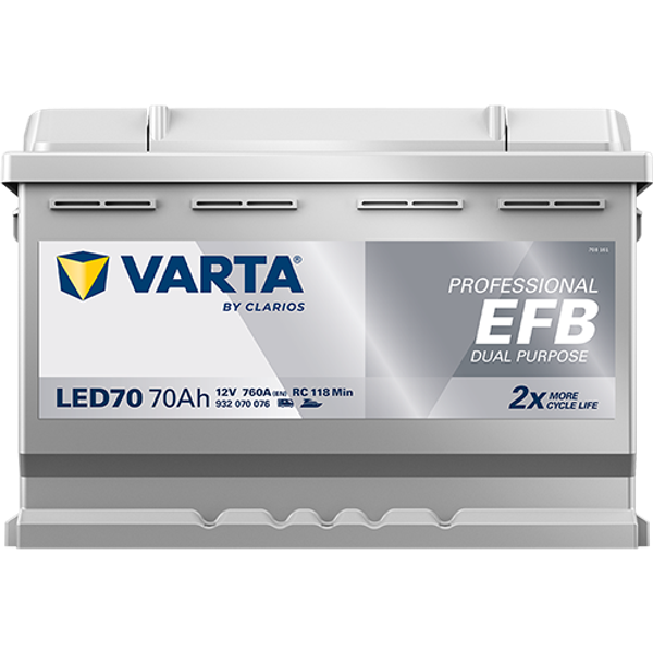 Varta Professional EFB Dual Purpose LED70 / 930 070 076 accu (12V, 70Ah, 760A)  AVA00331 - 1