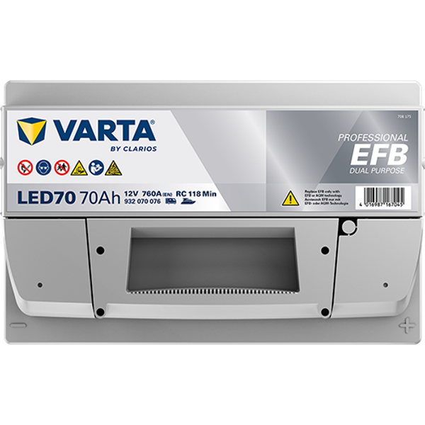 Varta Professional EFB Dual Purpose LED70 / 930 070 076 accu (12V, 70Ah, 760A)  AVA00331 - 3