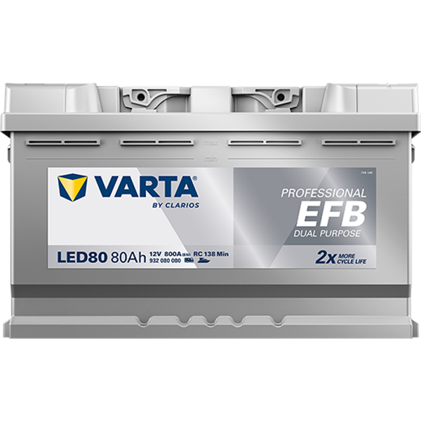Varta Professional EFB Dual Purpose LED80 / 930 080 080 accu (12V, 80Ah, 800A)  AVA00329 - 1