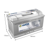 Varta Professional EFB Dual Purpose LED95 / 930 095 085 accu (12V, 95Ah, 850A)  AVA00325 - 2