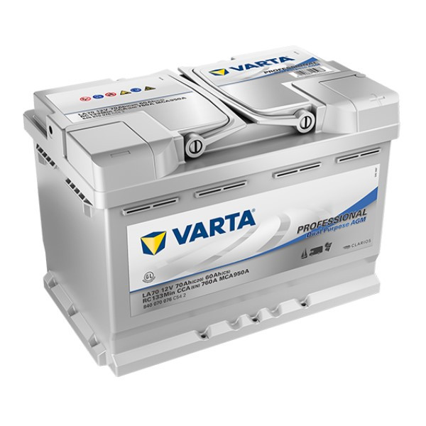 Varta Professional LA70 / 840 070 076 Dual Purpose AGM accu (12V, 70Ah. 760A)  AVA00248 - 1