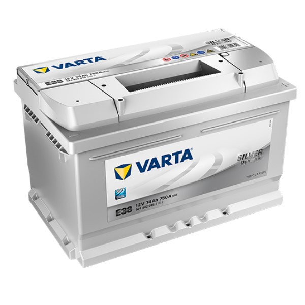 Varta Silver Dynamic E38 / 574 402 075 / S5 007 (12V, 74Ah, 750A)  AVA00589 - 1
