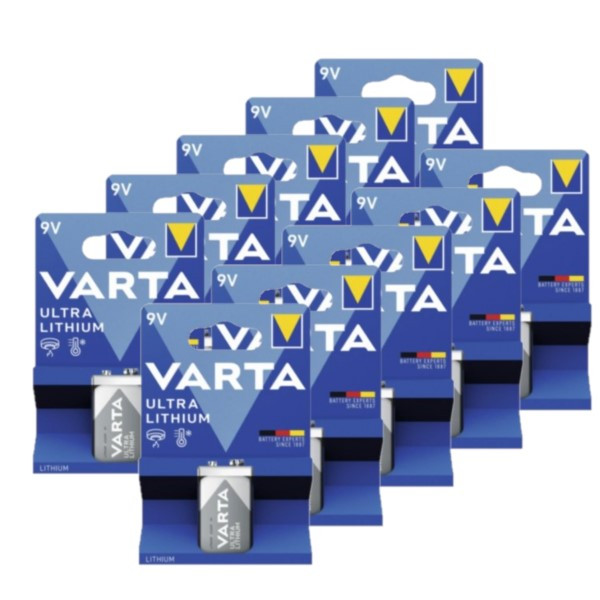 Varta Ultra 6FR61 / 9V E-Block Lithium Batterij (10 stuks) AVA00446 - 1