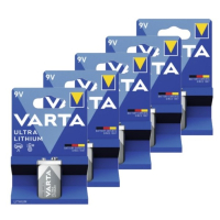 Varta Ultra 6FR61 / 9V E-Block Lithium Batterij (5 stuks) AVA00431