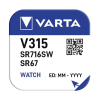 Varta V315 / SR716SW / SR67 zilveroxide knoopcel batterij 1 stuk  AVA00002 - 3