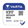 Varta V317 / SR516SW / SR62 zilveroxide knoopcel batterij 1 stuk  AVA00003 - 3