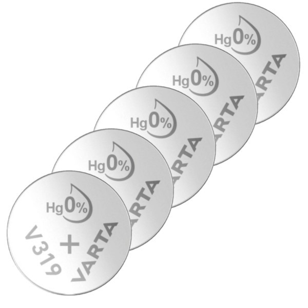 Varta V319 / SR527SW / SR64 / zilveroxide knoopcel batterij 5 stuks  AVA00522 - 1