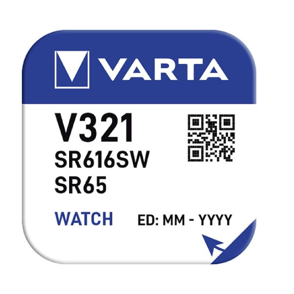 Varta V321 / SR616SW / SR65 zilveroxide knoopcel batterij 1 stuk  AVA00005 - 3