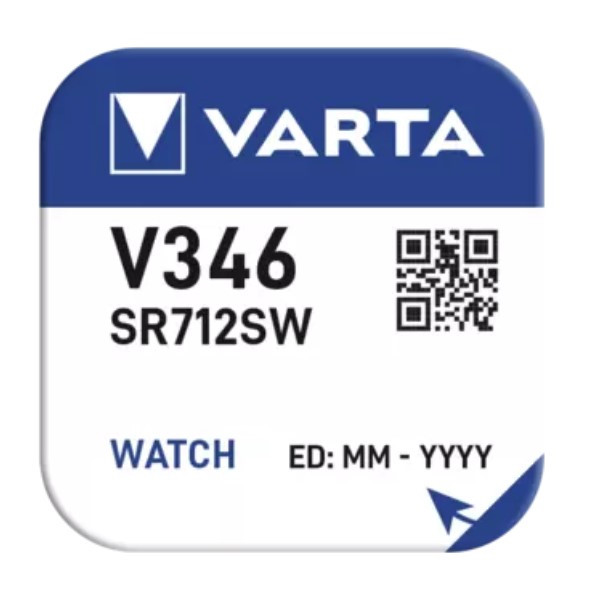 Varta V346 / SR712SW / SR712 zilveroxide knoopcel batterij 1 stuk  AVA00012 - 3