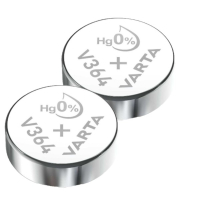 Varta V364 / SR621SW / SR60 zilveroxide knoopcel batterij 2 stuks AVA00115