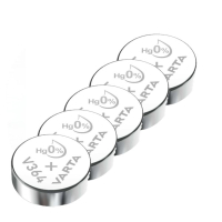 Varta V364 / SR621SW / SR60 zilveroxide knoopcel batterij 5 stuks AVA00643