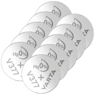Varta V377 / SR626SW / SR66 zilveroxide knoopcel batterij 10 stuks AVA00641