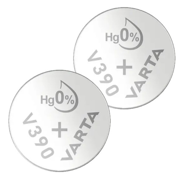 Varta V390 / SR1130SW / SR54 zilveroxide knoopcel batterij 2 stuks AVA00751 - 1