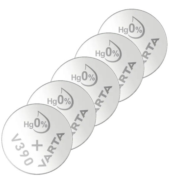 Varta V390 / SR1130SW / SR54 zilveroxide knoopcel batterij 5 stuks AVA00752 - 1