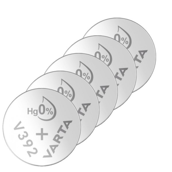 Varta V392 / SR736W / SR41 zilveroxide knoopcel batterij 5 stuks  AVA00562 - 1