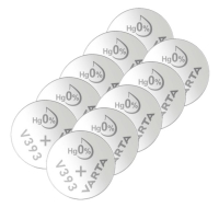 Varta V393 / SR754SW / SR48 zilveroxide knoopcel batterij 10 stuks  AVA00633