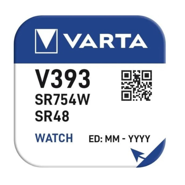 Varta V393 / SR754W / SR48 zilveroxide knoopcel batterij 1 stuk AVA00028 - 3
