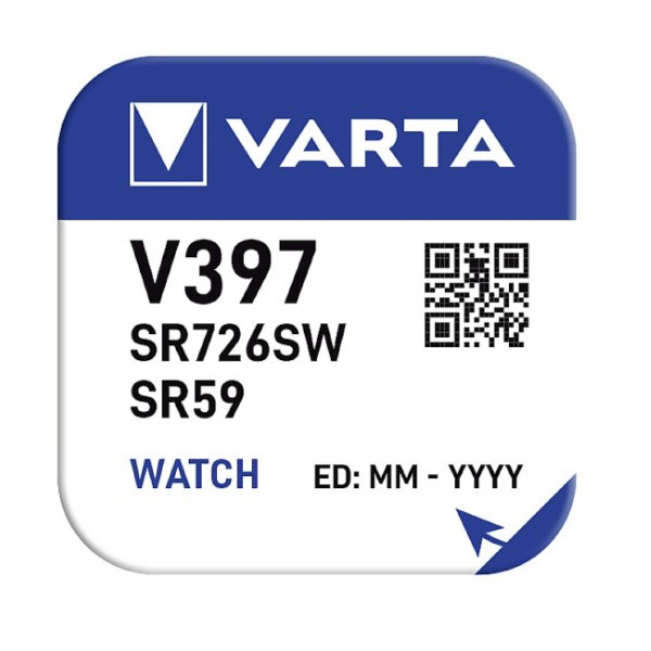 Varta V397 / SR726SW / SR59 zilveroxide knoopcel batterij 1 stuk  AVA00040 - 3