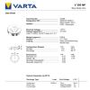 Varta V399 / SR927SW / SR57 zilveroxide knoopcel batterij 1 stuk  AVA00032 - 5