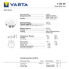 Varta V399 / SR927W / SR57 zilveroxide knoopcel batterij 1 stuk AVA00032 - 4