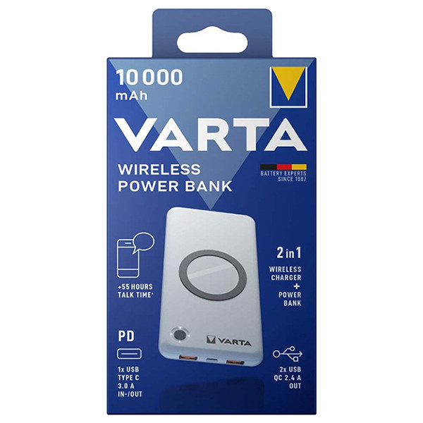 Varta Wireless Powerbank PD met USB-C laadkabel (10W, 20000 mAh) AVA00735 - 2