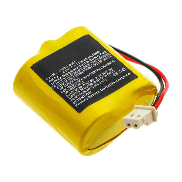 Visonic OSA363 / GP2CR123A / 103-302891 accu (6 V, 1350 mAh, 123accu huismerk)  AVI00209 - 1