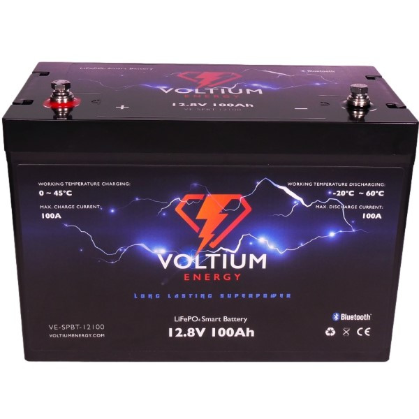 Voltium Energy LiFePO4 Smart Battery (12.8V, 100 Ah)  AVO00155 - 1