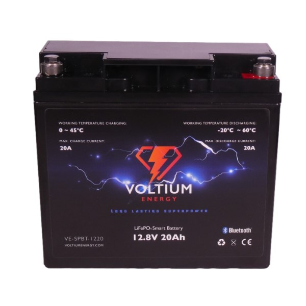 Voltium Energy LiFePO4 Smart Battery (12.8V, 20 Ah)  AVO00157 - 1