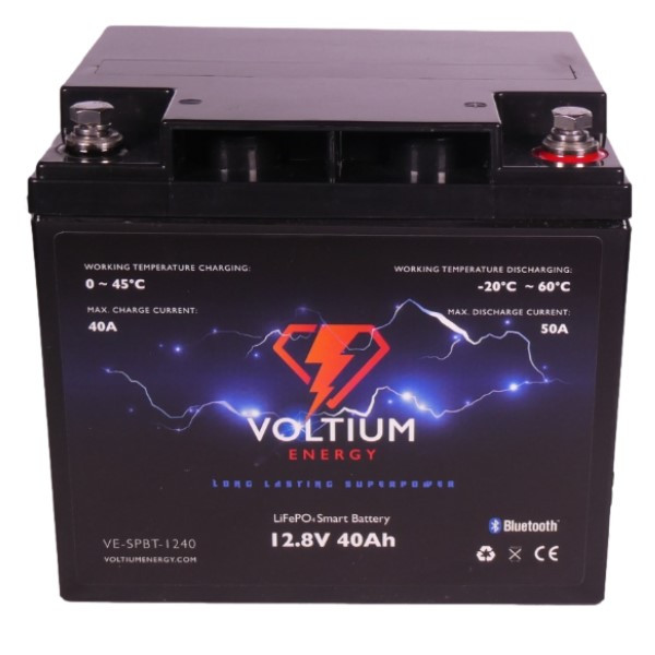 Voltium Energy LiFePO4 Smart Battery (12.8V, 40 Ah)  AVO00160 - 1