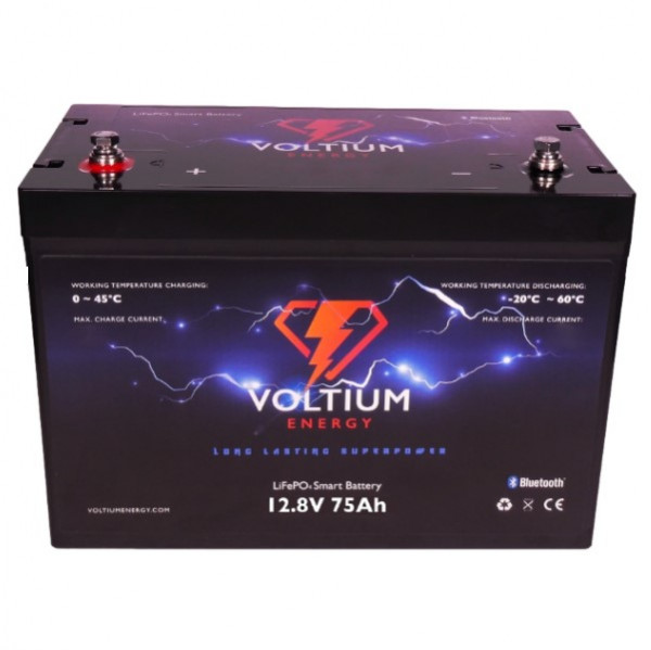 Voltium Energy LiFePO4 Smart Battery (12.8V, 75 Ah)  AVO00153 - 1