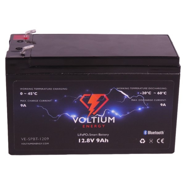 Voltium Energy LiFePO4 Smart Battery (12.8V, 9 Ah)  AVO00150 - 1