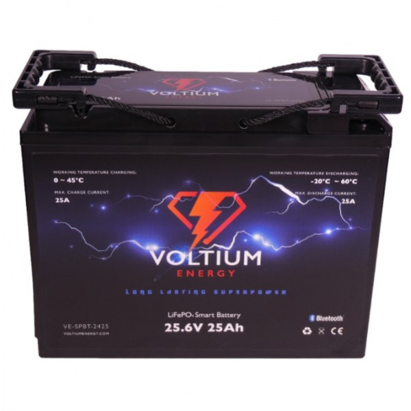 Voltium Energy LiFePO4 Smart Battery (25.6V, 25 Ah)  AVO00151 - 1