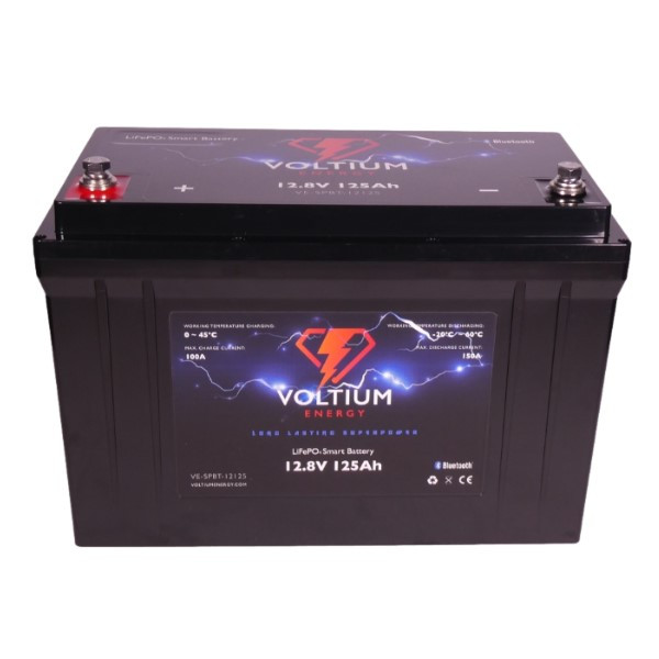 Voltium Energy VE-SPBT-12125 Smart Battery (12.8V, 125 Ah, 1600 Wh, LiFePO4) AVO00159 - 1
