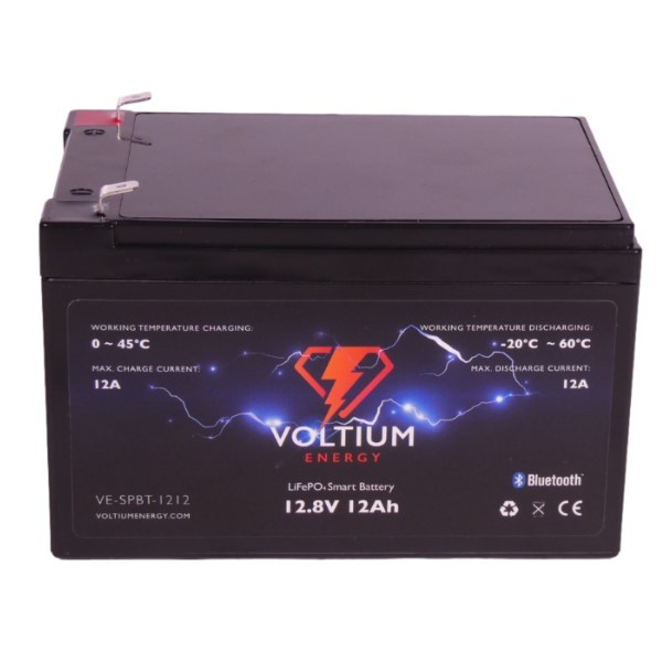 Voltium Energy VE-SPBT-1212 Smart Battery (12.8V, 12Ah, 154Wh, LiFePO4) AVO00156 - 1