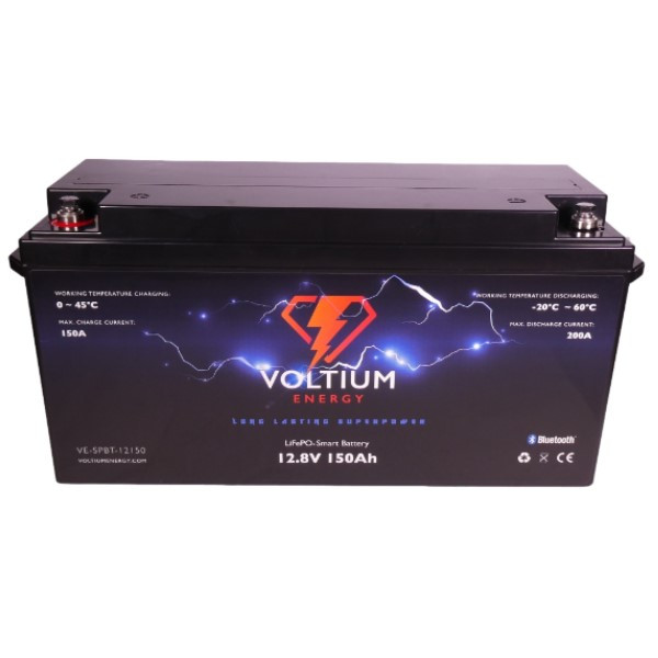 Voltium Energy VE-SPBT-12150 Smart Battery (12.8V, 150 Ah, 1920 Wh, LiFePO4) AVO00158 - 1