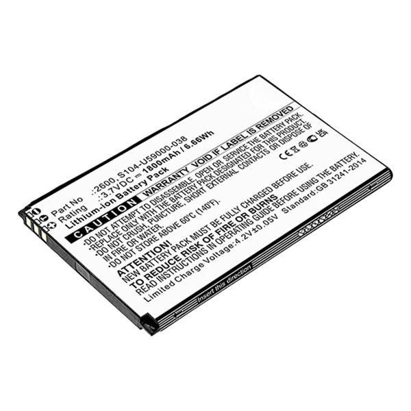 Wiko 2600 / S104-U59000-038 accu (1800 mAh, 123accu huismerk)  AWI00121 - 1