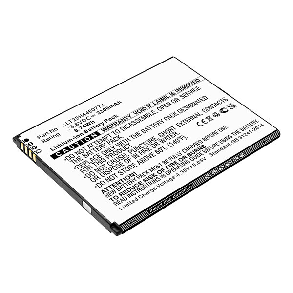 Wiko LT25H446077J accu (3.8 V, 2300 mAh, 123accu huismerk)  AWI00118 - 1