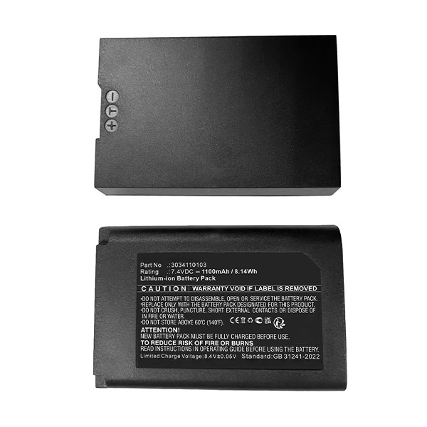Worldline 3034110103 accu (7.4 V, 1100 mAh, 123accu huismerk) AWO00108 - 1